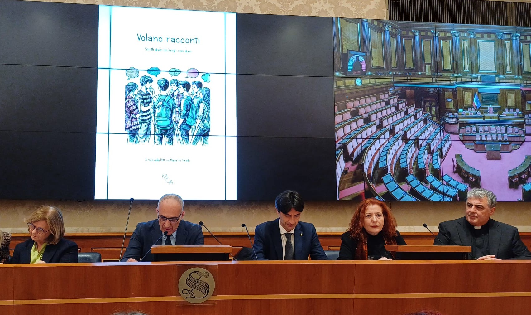 Presentato al Senato il volume "Volano racconti"  Scritti liberi da luoghi non liberi